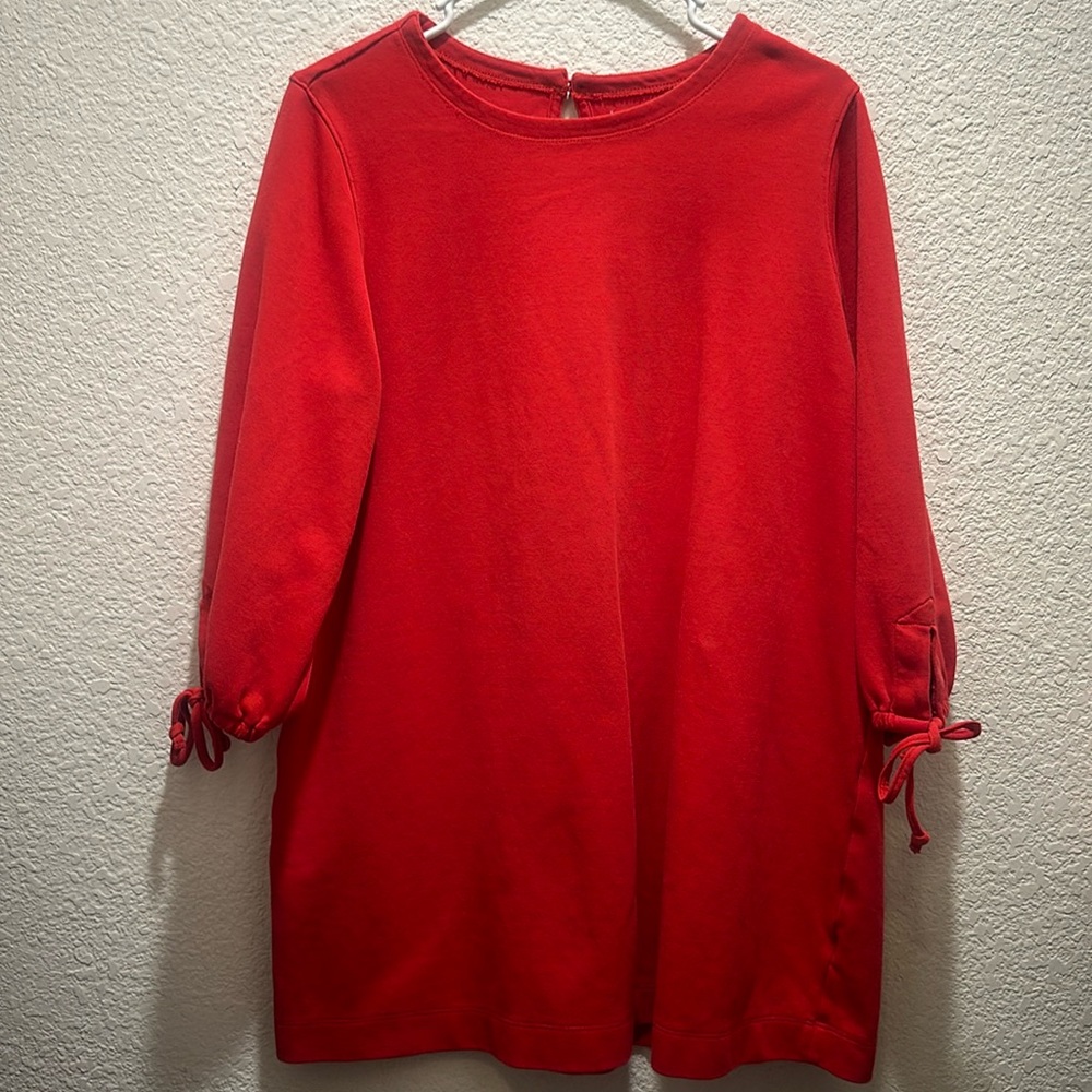 Free Assembly Red 3/4 sleeve sweater dress